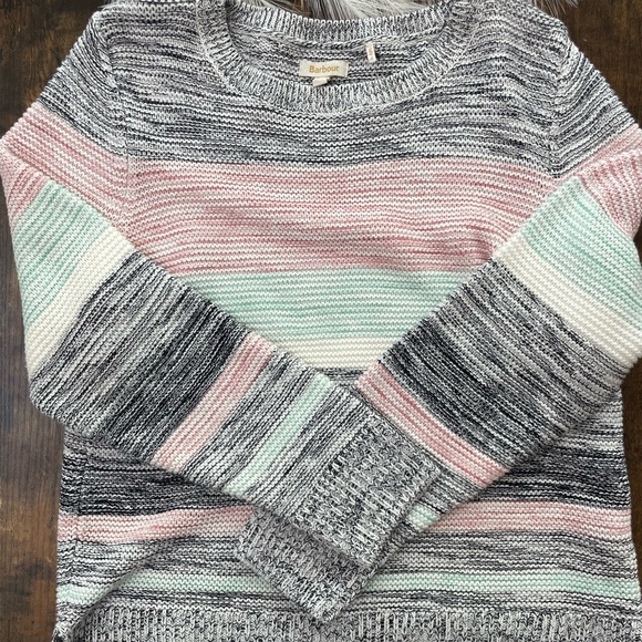 BARBOUR Womens Striped Long Sleeve Crew Neck Sweater - Picture 3 of 5